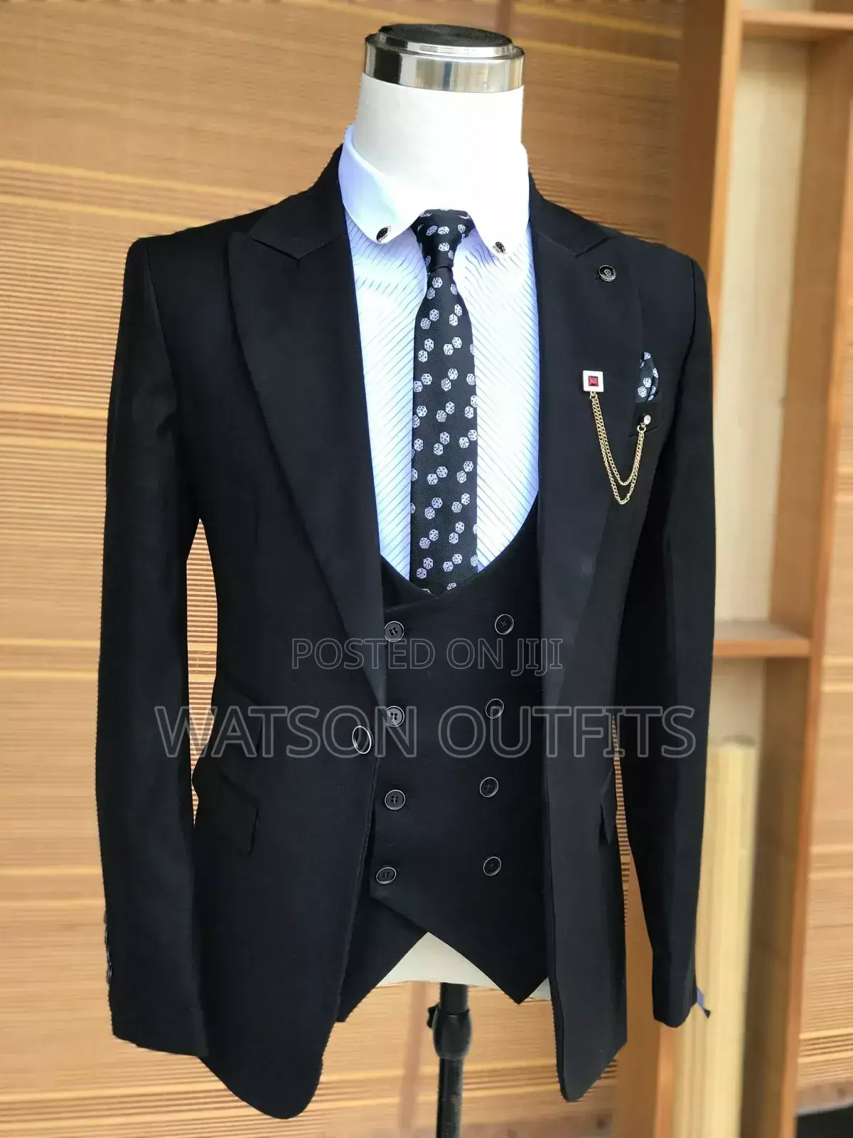 New Super Black Men Suits