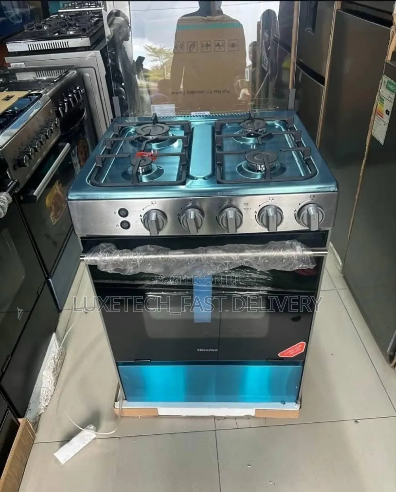 Hisense Full Gas Cooker 4 Burners Oven Gas 60 by 60cm