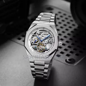 Forsining Automatic Mkanda Wa Chuma Silver