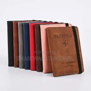 PU RFID Passport Cover Credit ID Card Wallet Passport Case