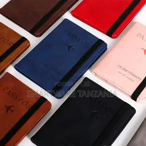 PU RFID Passport Cover Credit ID Card Wallet Passport Case