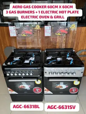 Aero 60cm X 60cm Gas Cooker 3 Gas Burners