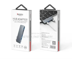 HB10 YESIDO Aluminum Alloy USB C Extender, Type-C Hub 6 in 1