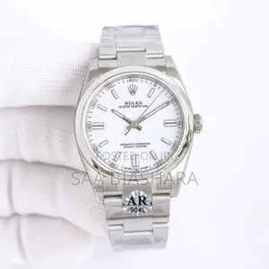 Rolex Oyster Perpetual Silver and White 105