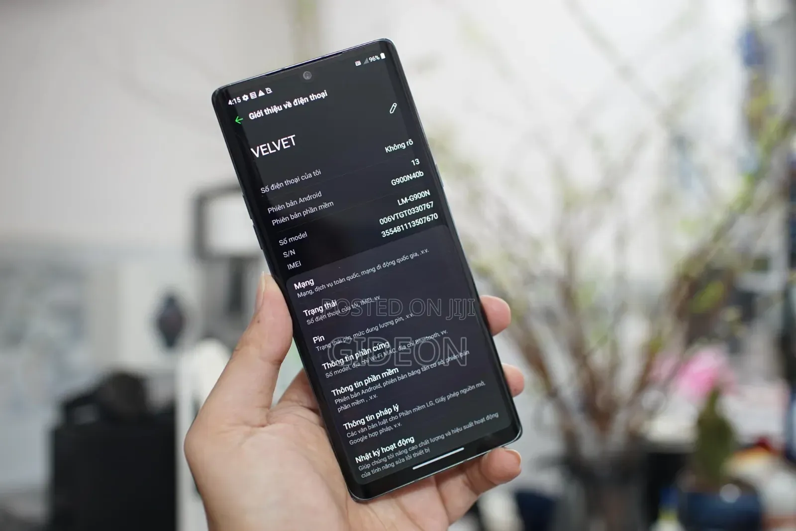 LG Velvet 128 GB Black