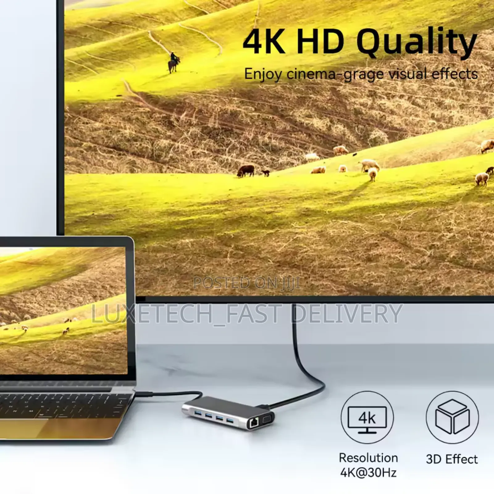 Type-C to HDTV 11-in-1 Multi-Function Dock Station Adapter