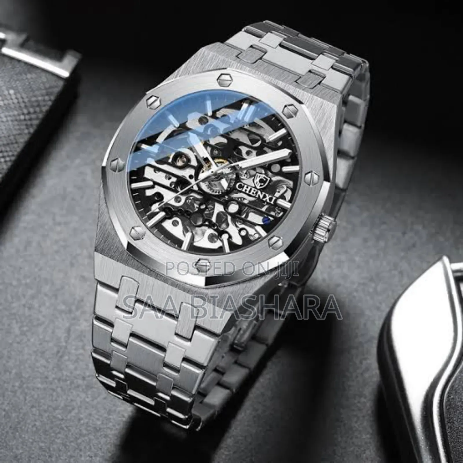 Chenxi Mkanda Wa Chuma Automatiki Silver