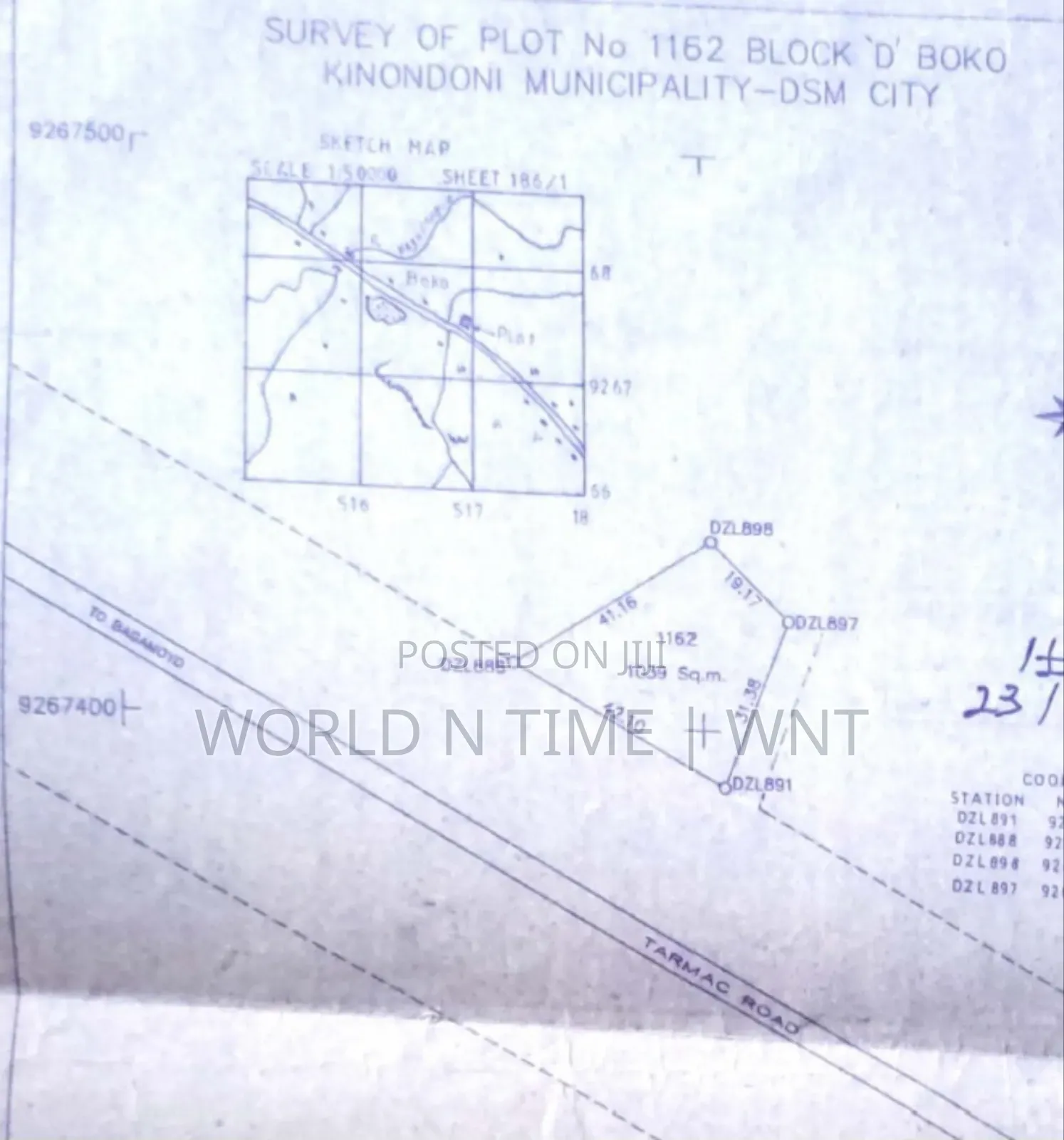 Survey Plot for Sale Boko Main Road 1,039sq MTRS