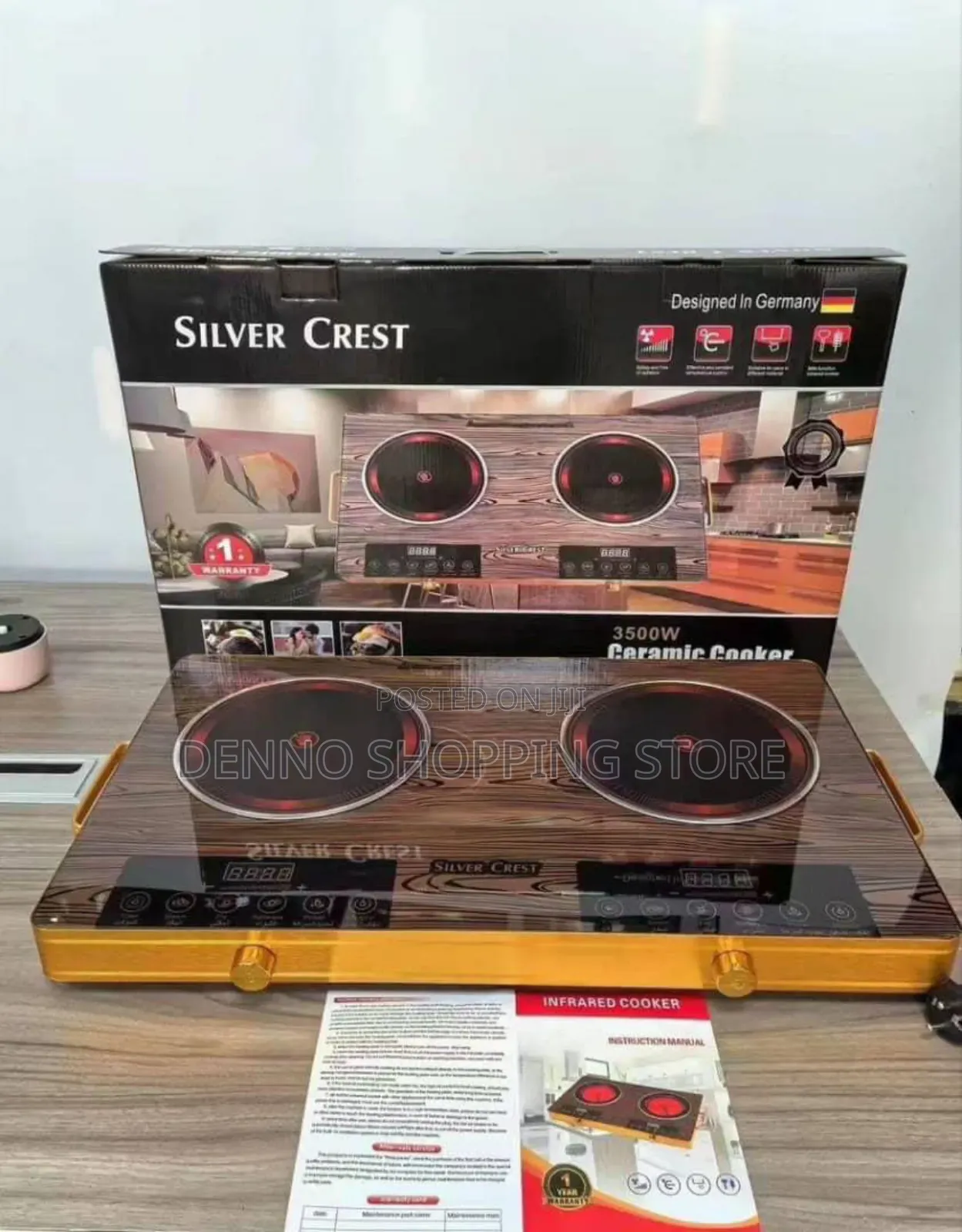 Ceramic Silver Crest 2plates Cooker