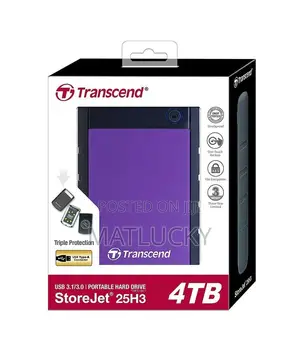 Transcend 4TB External HDD M3 USB 3.0 Black External