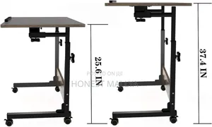 Adjustable Rolling Overbed Bedside, Laptop Table