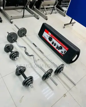 Adjustable Weight Dumbbells and Barbell Set