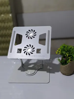 Portable Aluminium Laptop Stand 2 Cooling Fan Heavy Duty