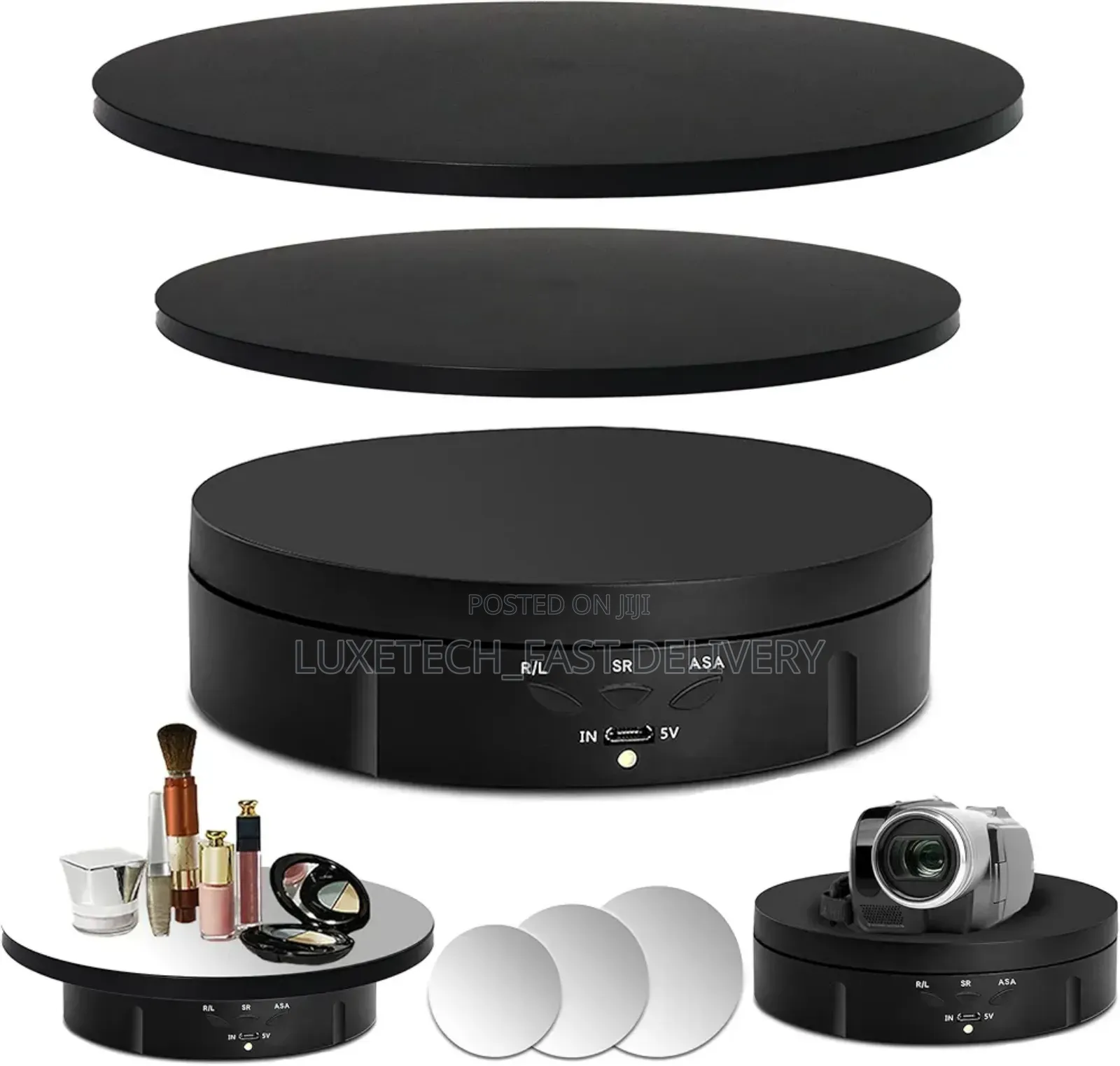 3 in 1 Electric Auto-Rotation Turntable Display Stand 360°