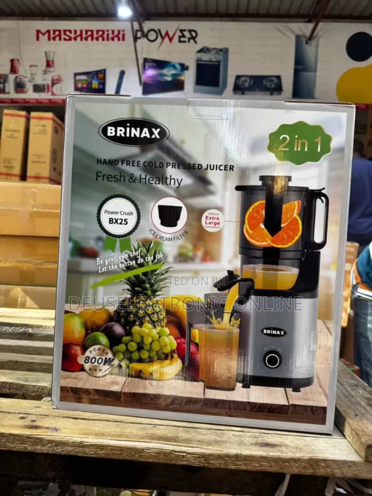 Hand Free Cold Pressed Juicer 2 in 1