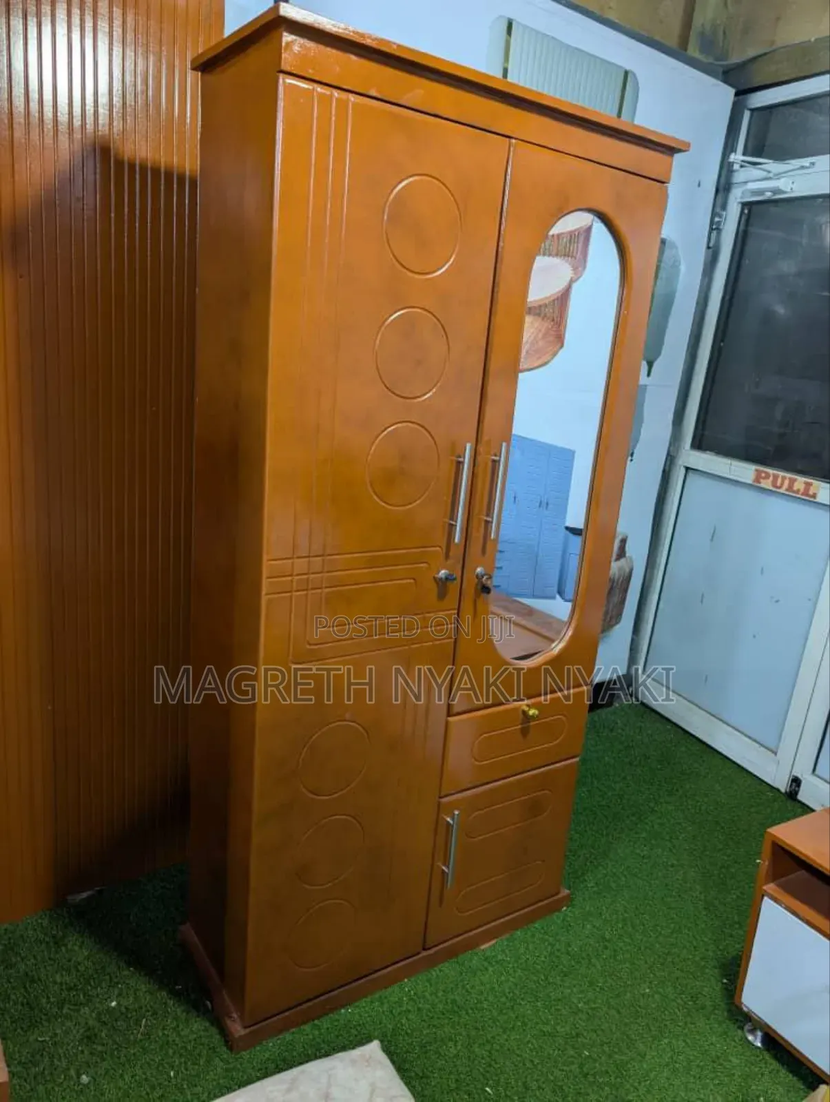 Nauza Kabati Milango Miwili Mbao