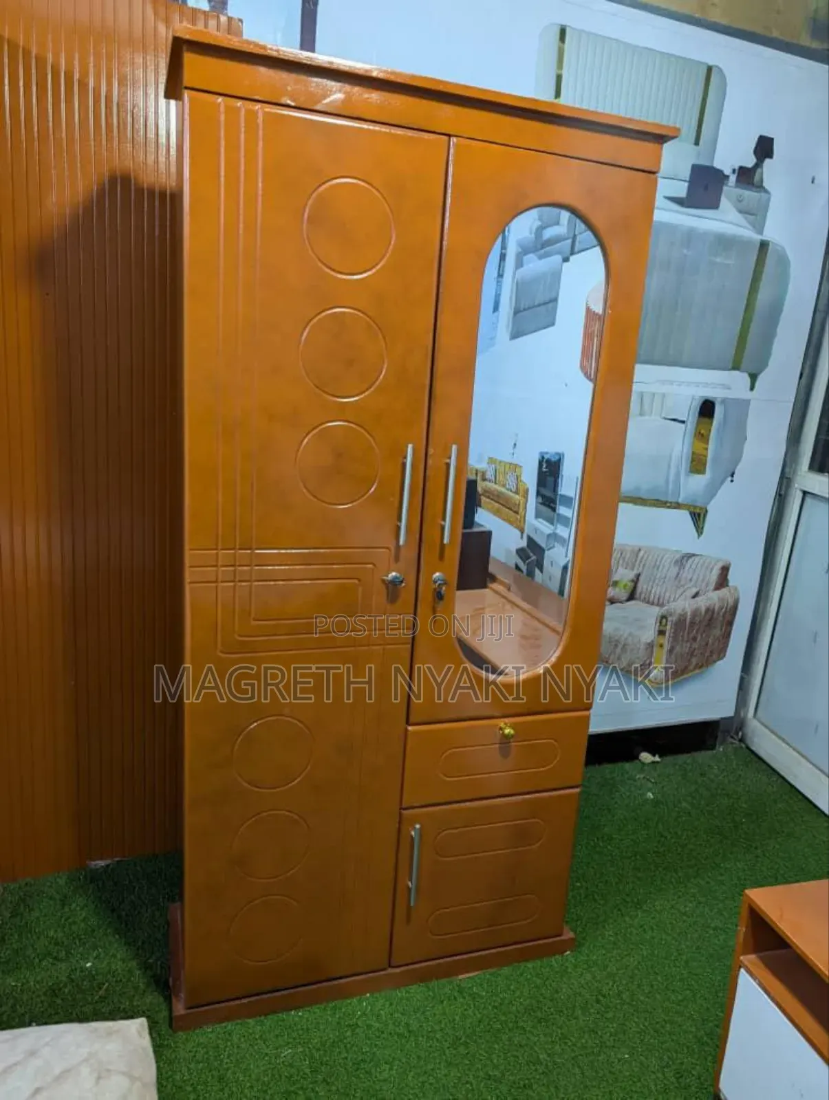 Nauza Kabati Milango Miwili Mbao