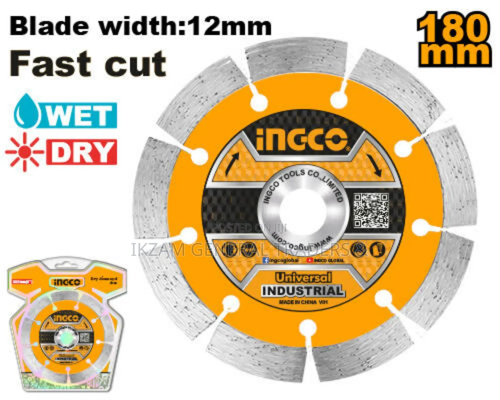Dry Diamond Disc 7", (180x22.2mm)