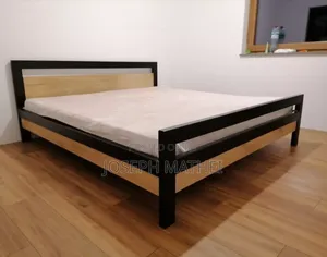 Kitanda Kizuri Sana Simple Mbao Na Chuma