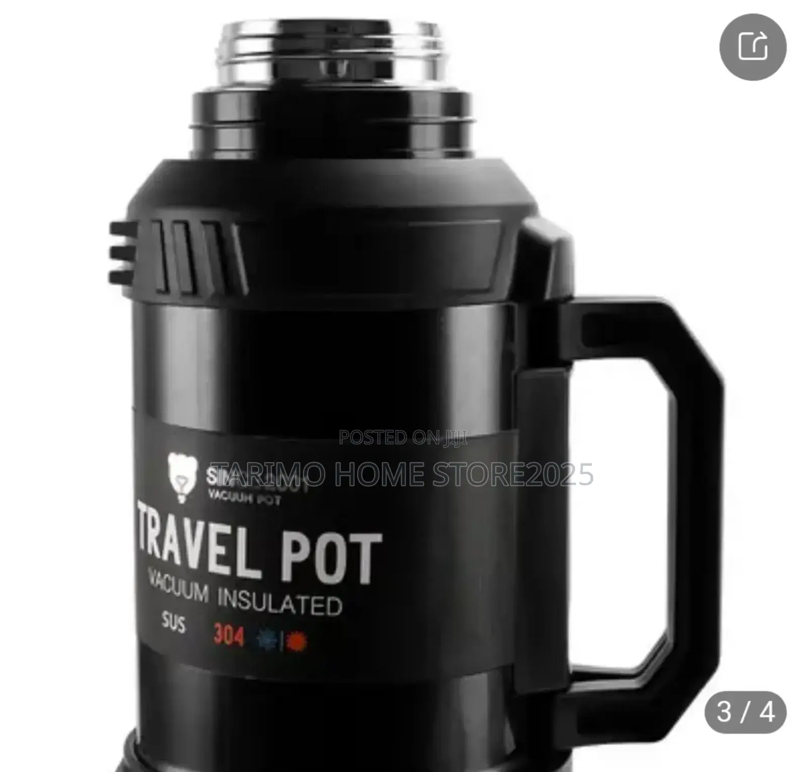 Travel Pot Vacuum Insulated Double Wall Stainless Steel