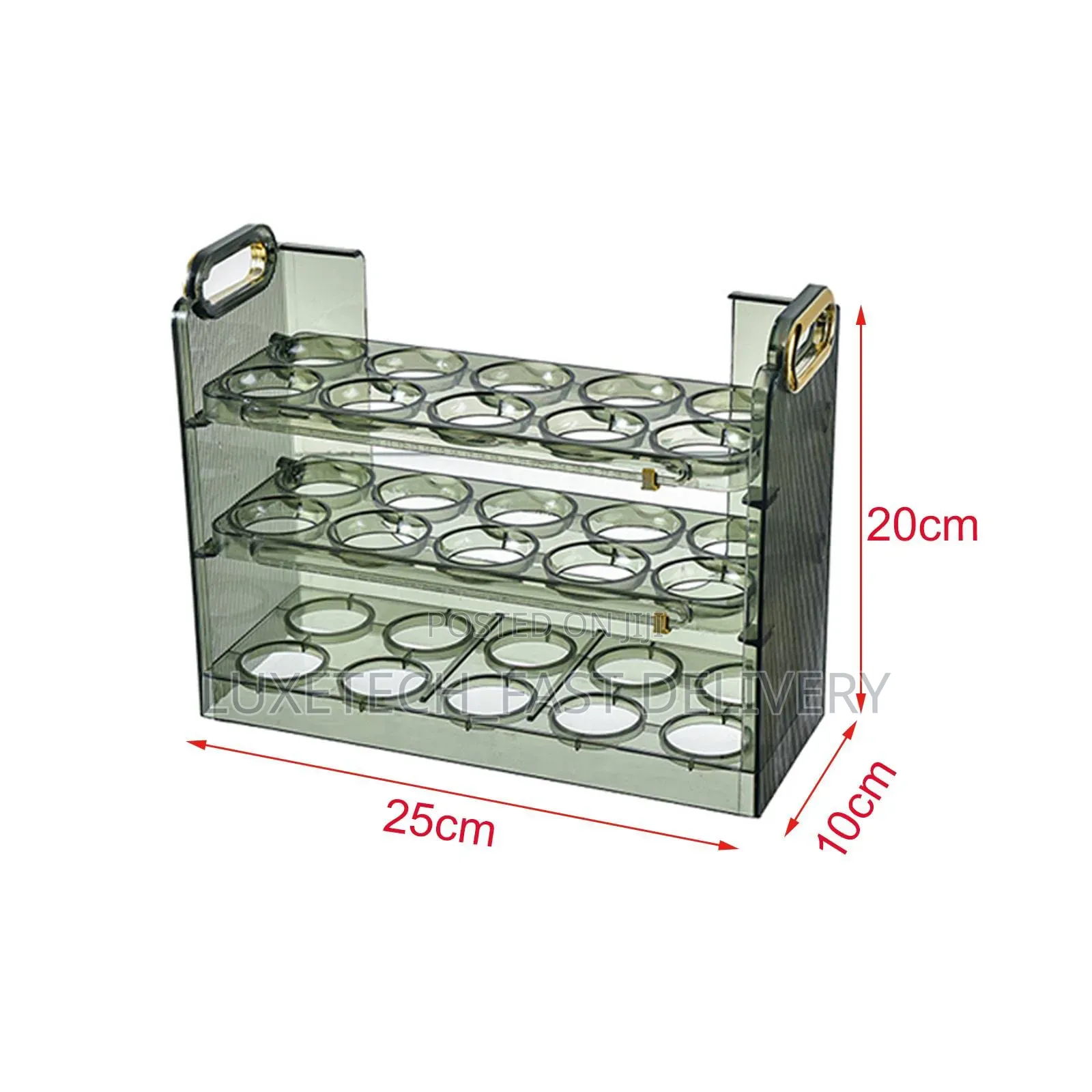 Egg Holder for Refrigerator | Storage Box for Fridge 3-Layer