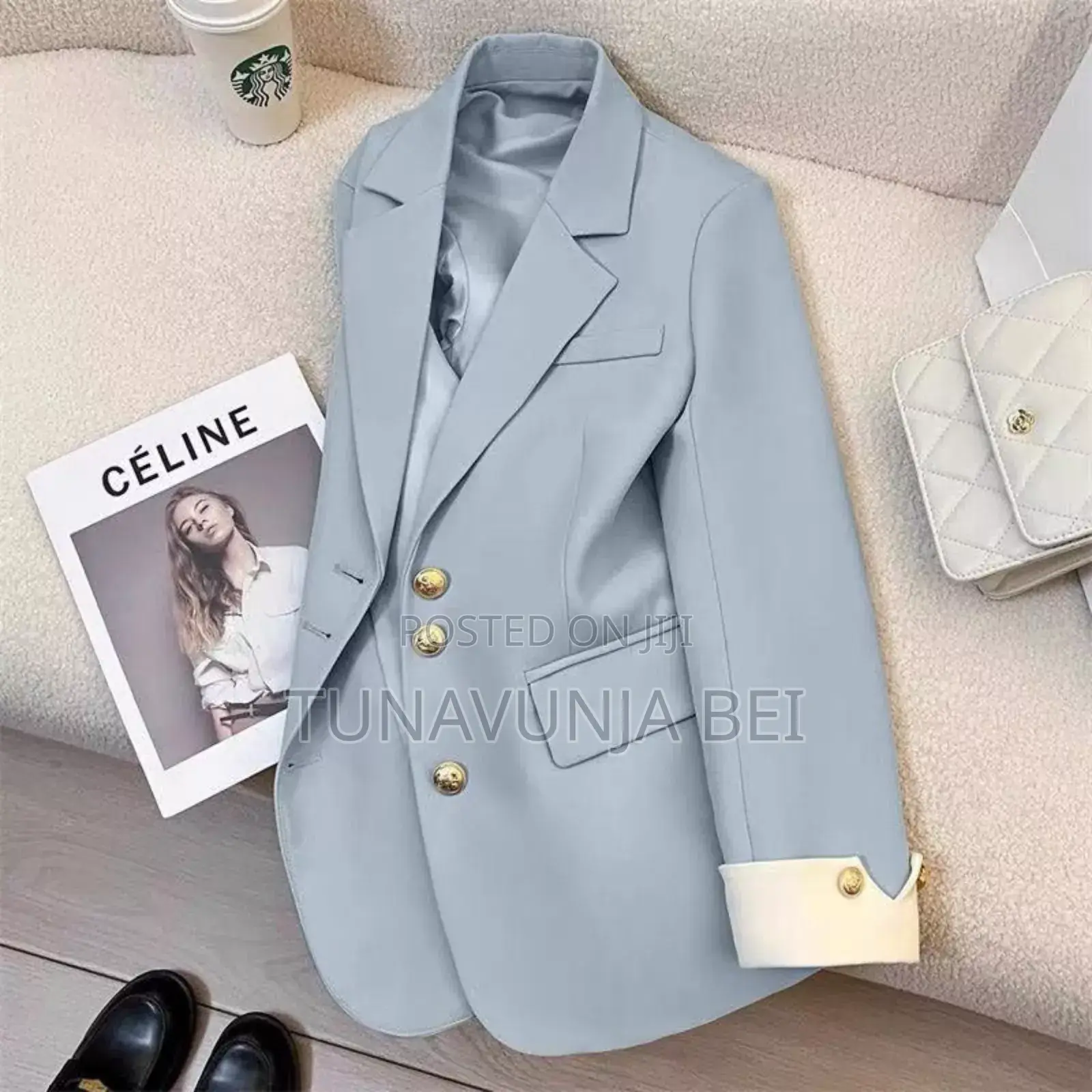 Blauzer Skyblue and White