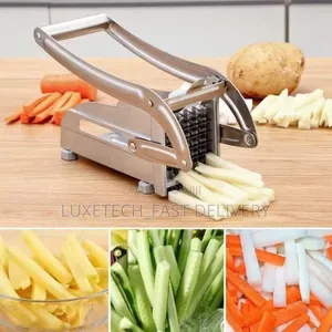French Fry Cutter Potato Vegetable Slicer Chopper 2 Blades