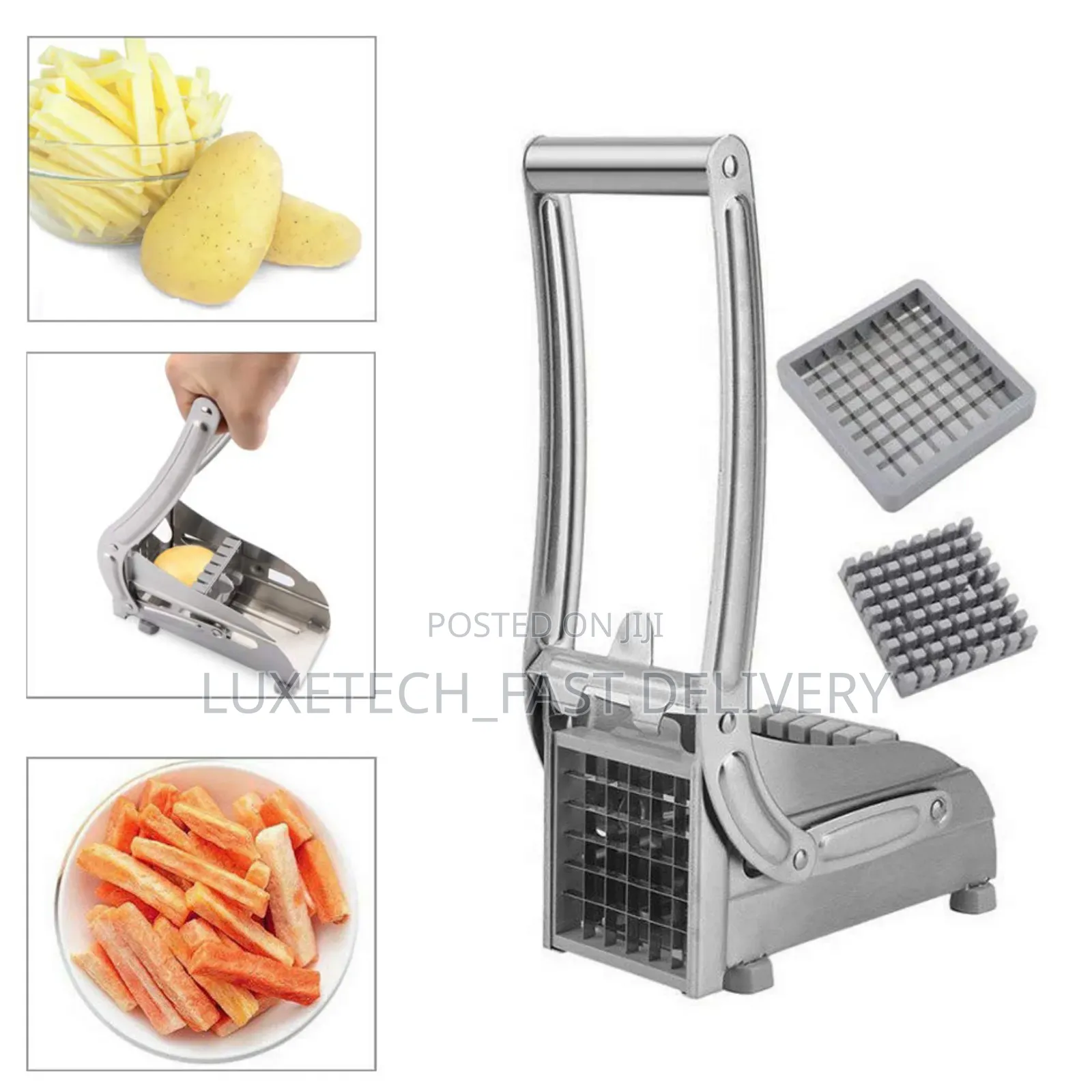 Versatile French Fry/Vegetable Cutter With 2 Blades