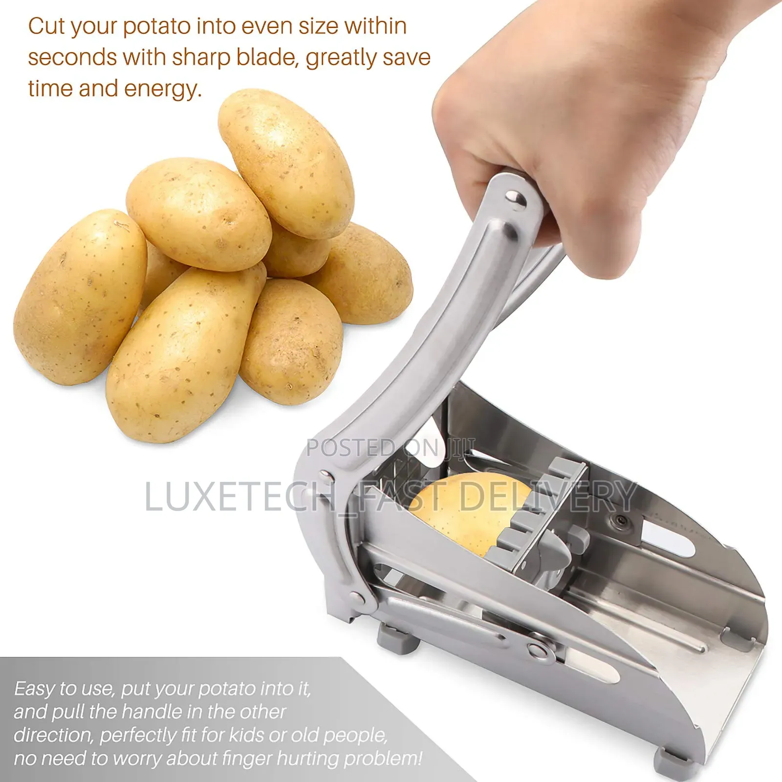 Versatile French Fry/Vegetable Cutter With 2 Blades
