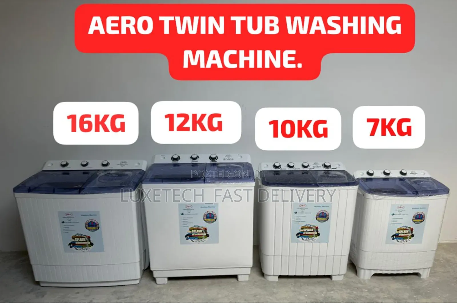 Aero Washing Machine 12kg Twin Tub