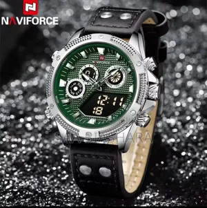 Naviforce Vijicho Leather Belt Black and Green