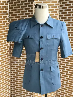 Kaunda/Safari Suits Za Mikono Mifupi Mpya