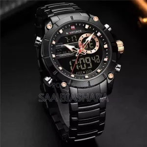 Naviforce Kijicho Kimoja Stainless Steel Black 1001
