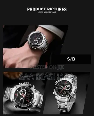 Naviforce Kijicho Kimoja Stainless Steel Silver