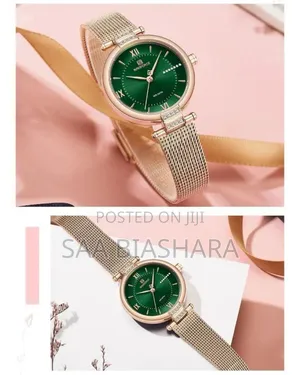 Naviforce for Ladies Stainless Steel Green and Gold