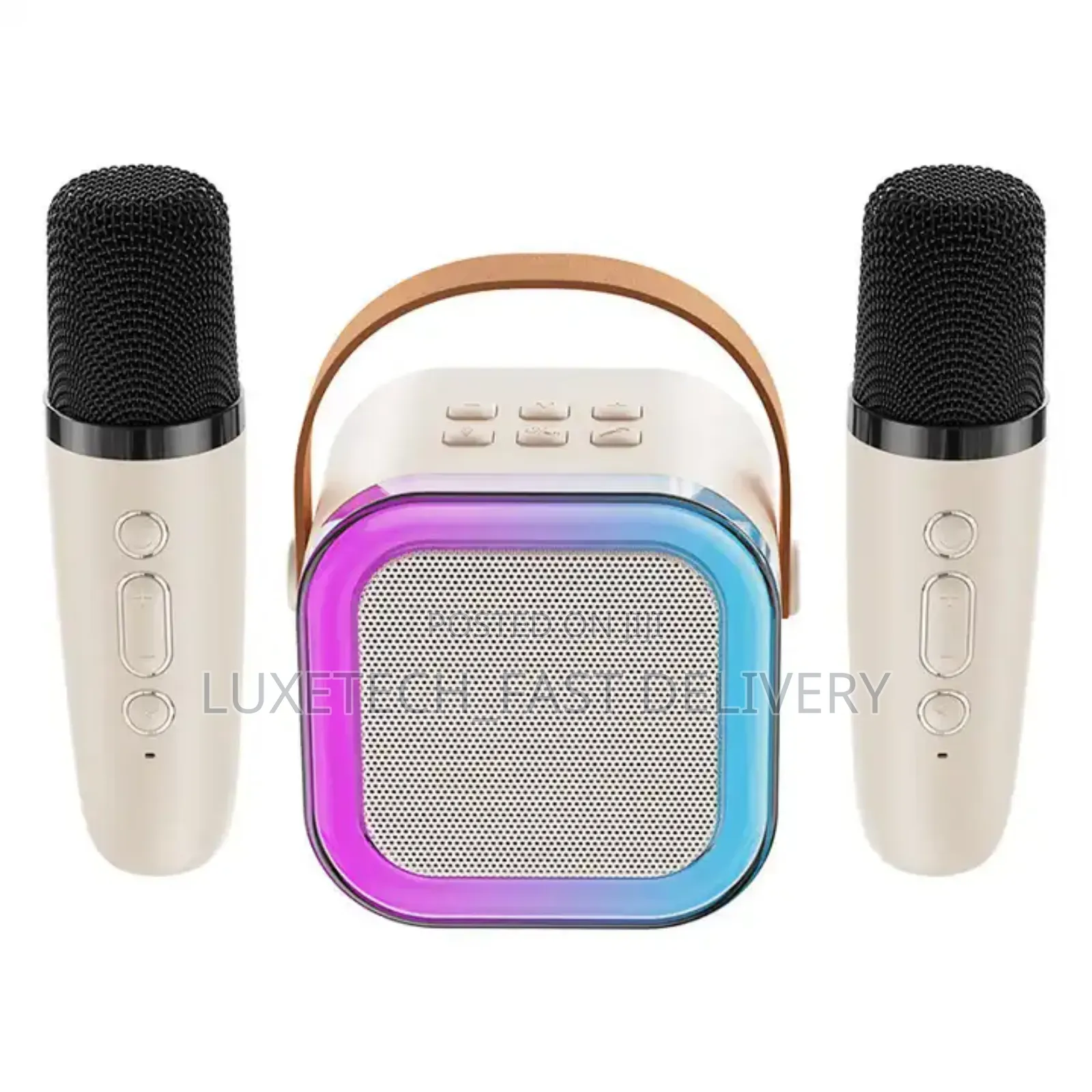 Mini Karaoke Speaker With 2 Microphones for Kids