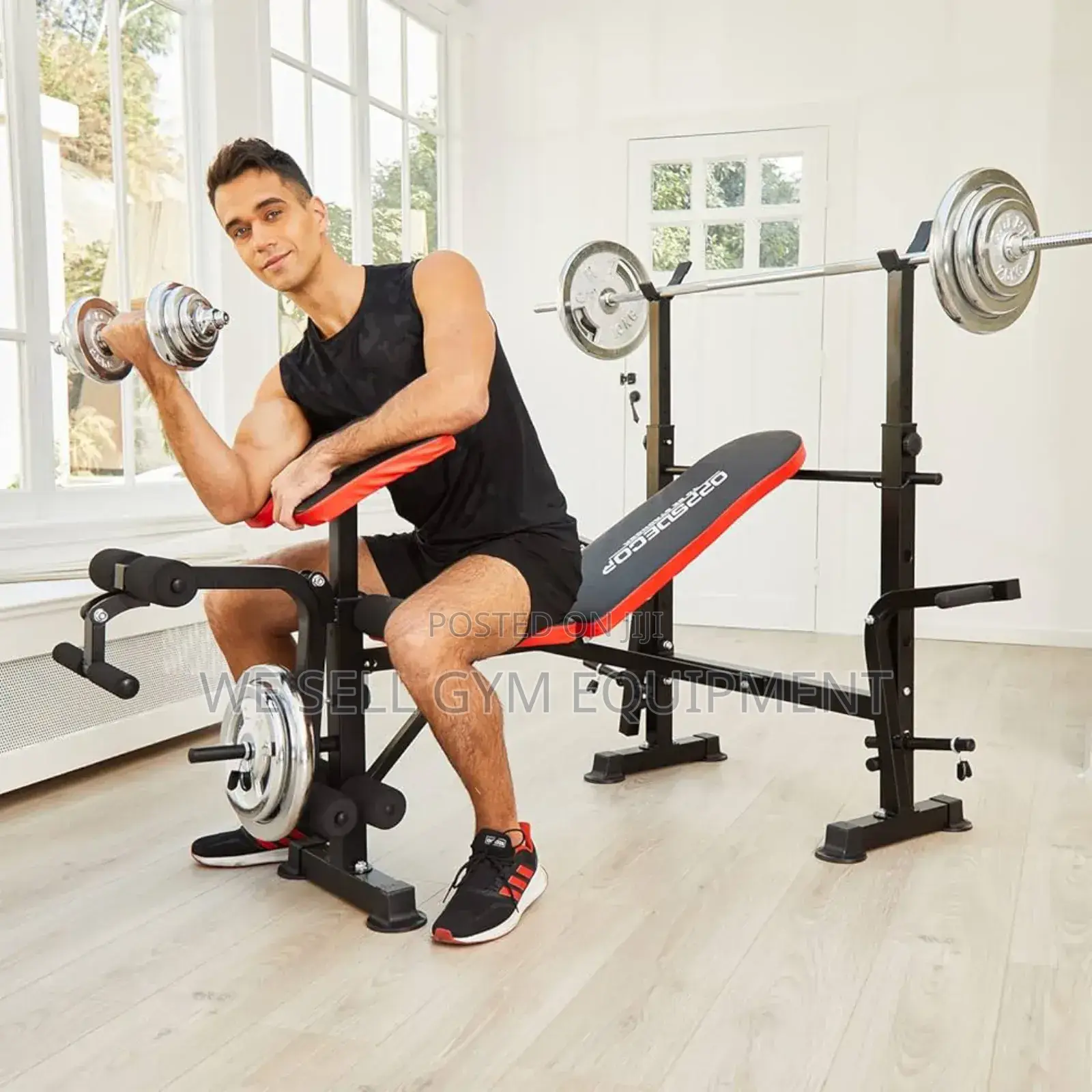 Bench 50kg Weight Complete Set