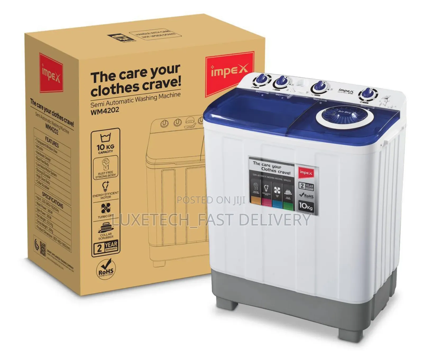 Impex Washing Machine 10kg
