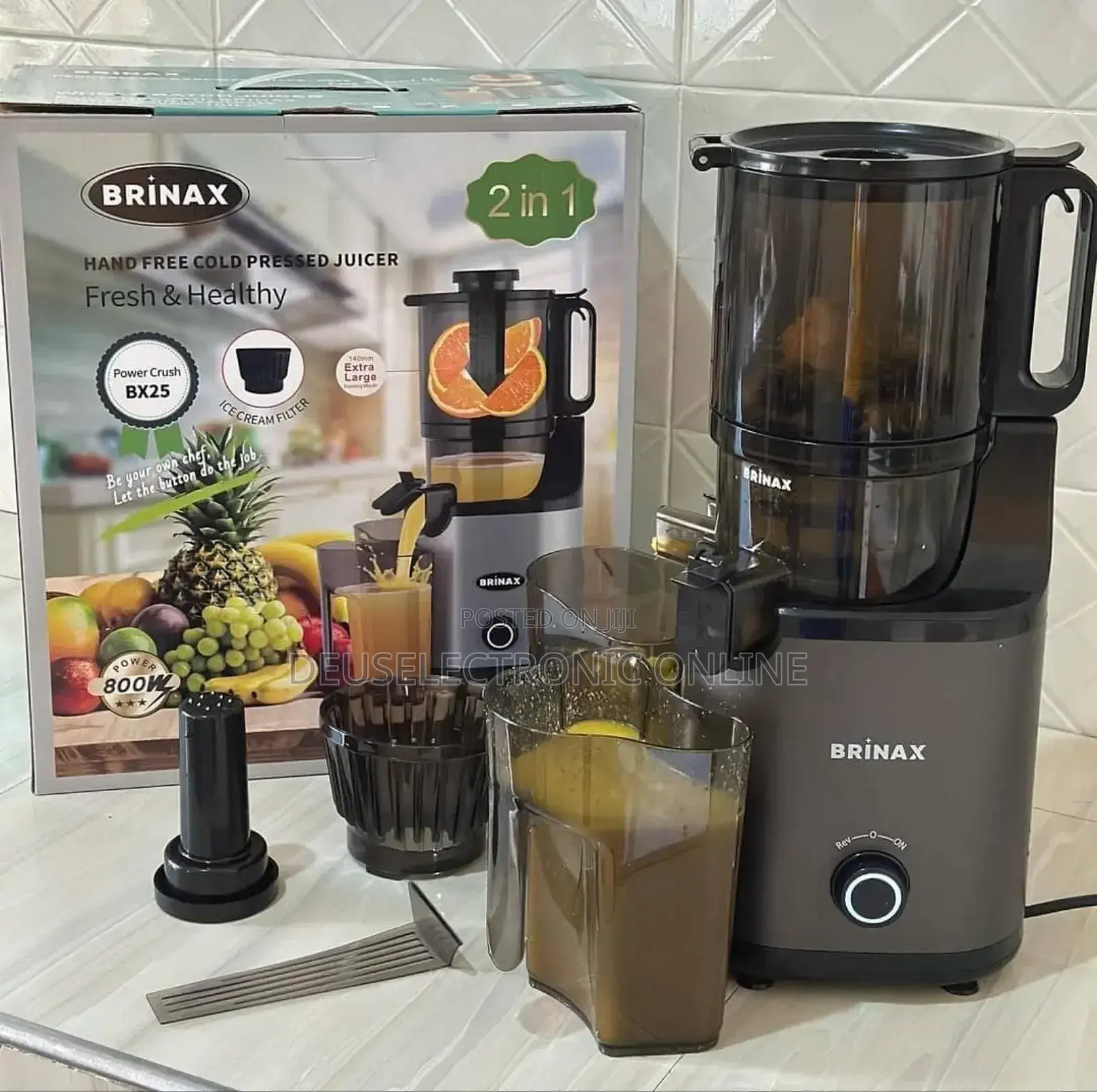 Hand Free Cold Pressed Juicer 2 in 1
