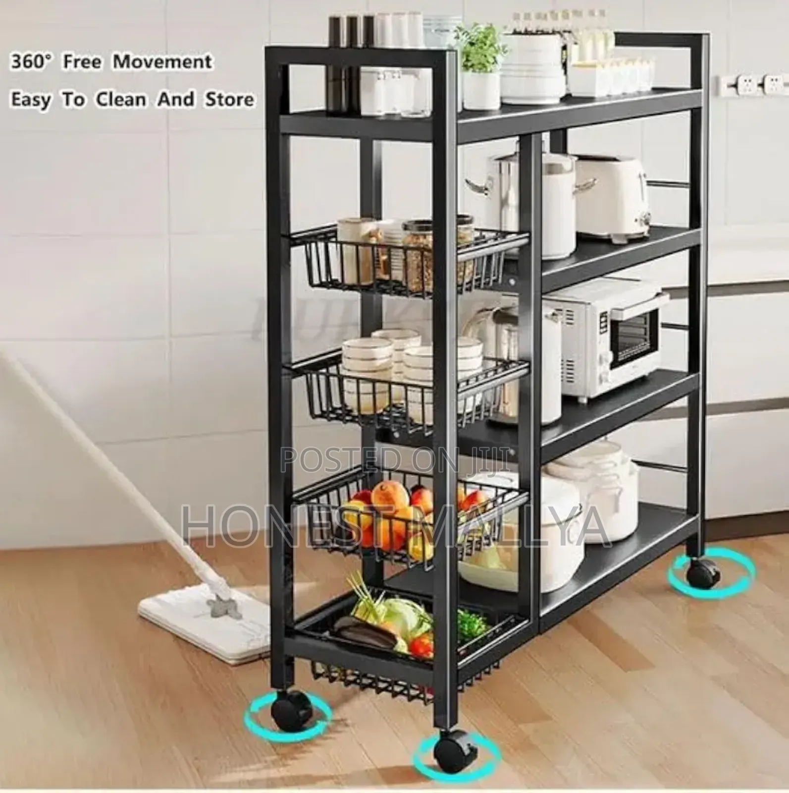 Multi Tier Kitchen Storage Cart