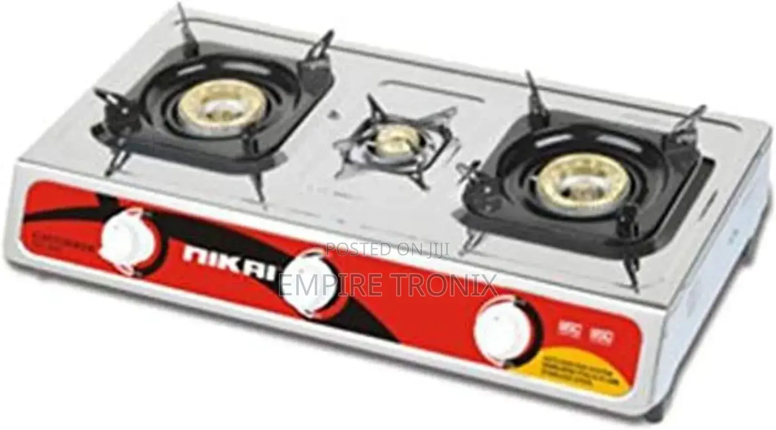 Nikai Gas Cooker 3 Burner With Auto Ignition System NG845