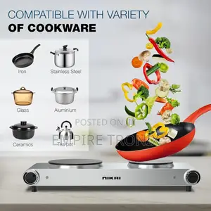 Nikai Double Hot Plate - Twin Cooktop 2500W NKTOE5N2
