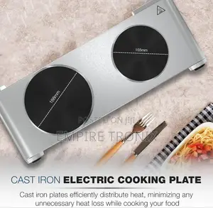 Nikai Double Hot Plate - Twin Cooktop 2500W NKTOE5N2