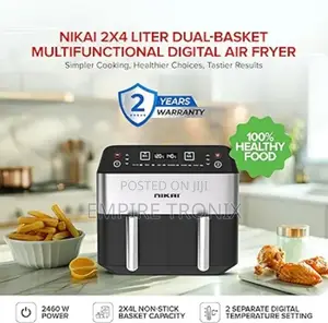 Nikai Air Fryer 8L Dual Multifunctional 2460W NAF282DX