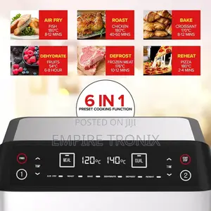 Nikai Air Fryer 8L Dual Multifunctional 2460W NAF282DX