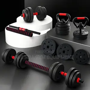 50KG Set PVC Pastic Dumbbells and Barbell