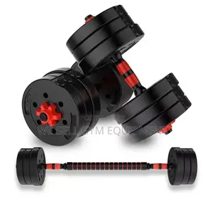50KG Set PVC Pastic Dumbbells and Barbell