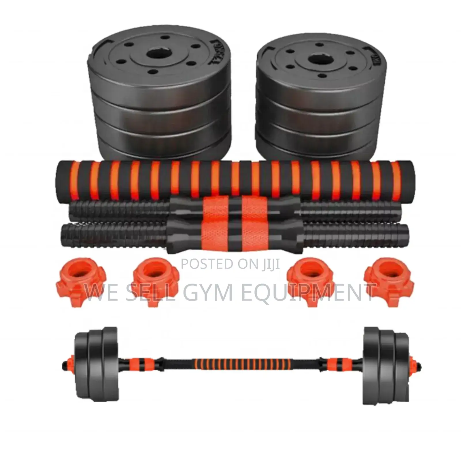 50KG Set PVC Pastic Dumbbells and Barbell