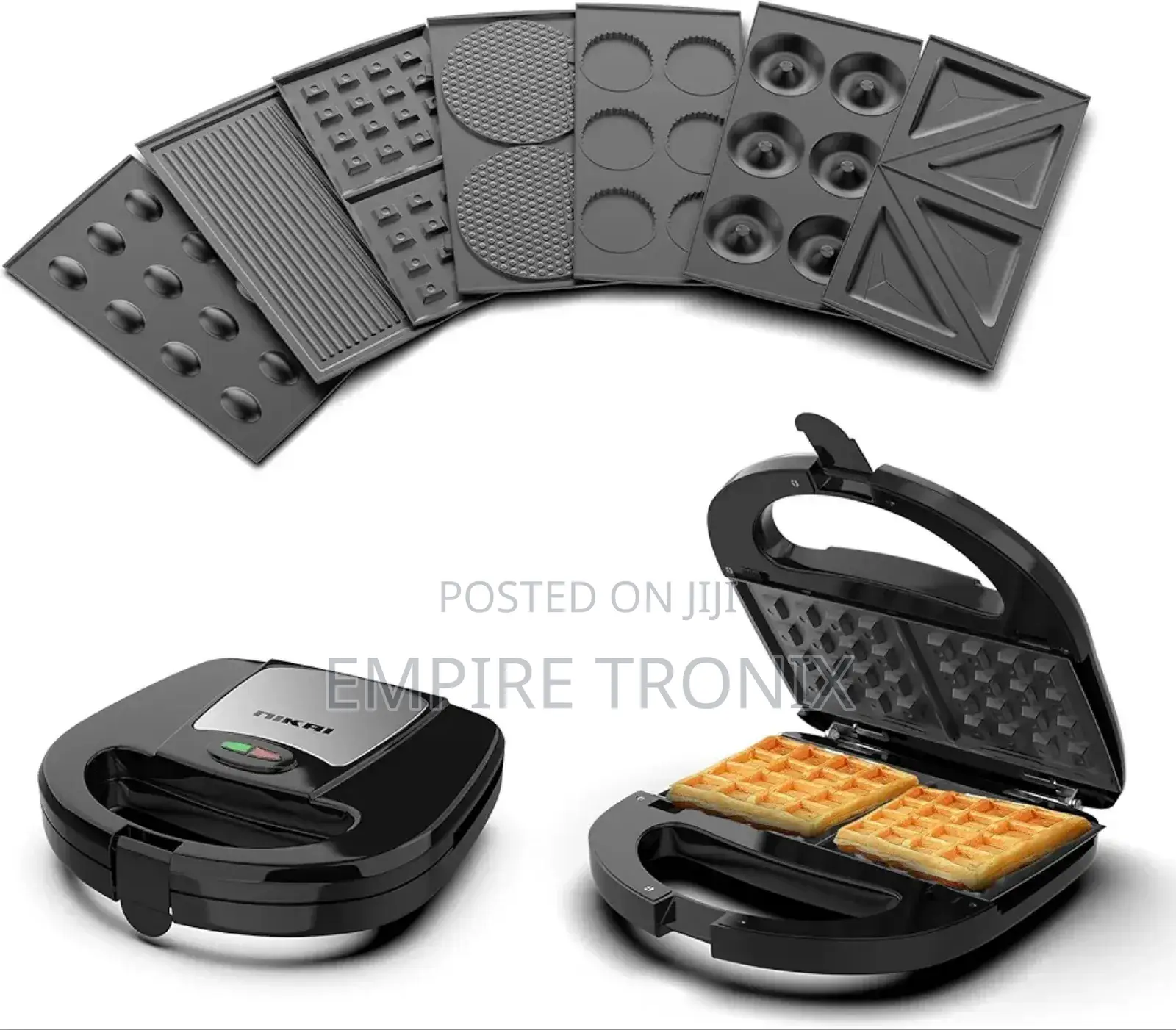 Nikai 7 in 1 Sandwich Multi Snack Maker 750W - NGT727D