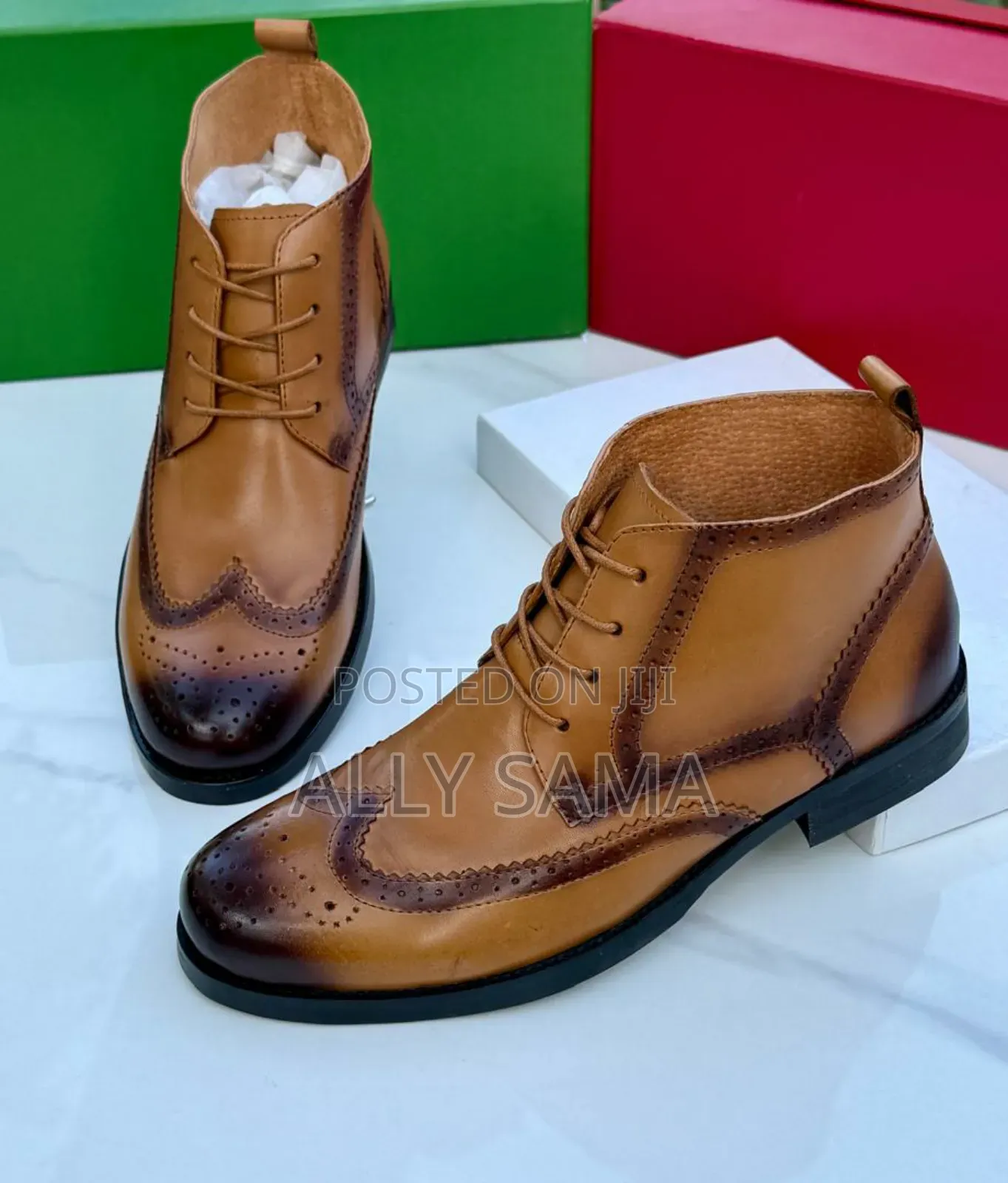 Boots Brown for Men's Clark's Material Leather